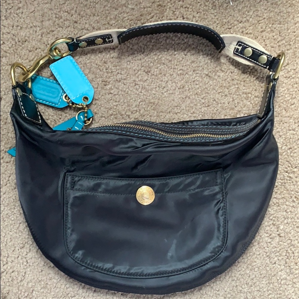 Coach “Hampton” Hobo Handbag#M05Q166